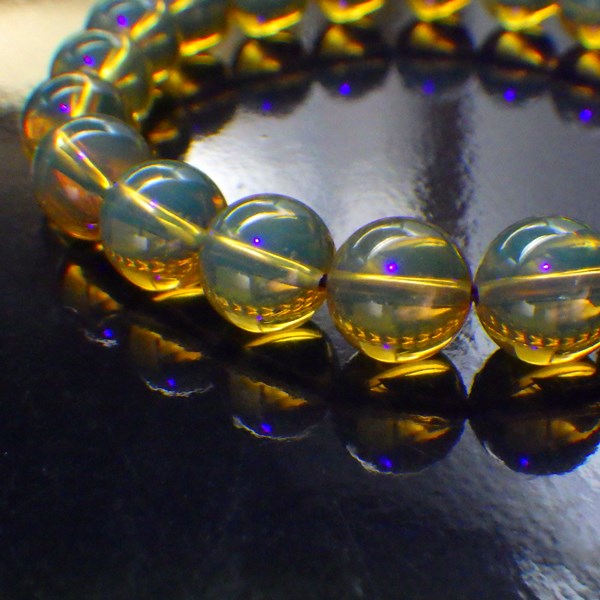 ブルーアンバー ブレスレット9mm AAAAA級 現物販売【高級ケース付き