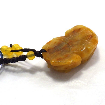 風水 根付け 黄玉 貔貅 ヒキュウ【再入荷新商品】