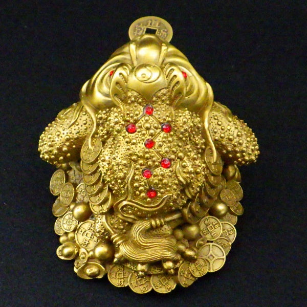 銅製 三脚蛙（大）●古銭付き