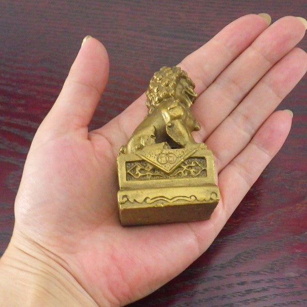 銅製(ミニ)唐獅子(一対)