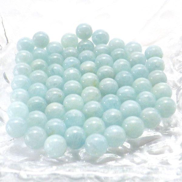 パワーストーン パーツ アクアマリン 6～6.9mm 一粒売り バラ売り