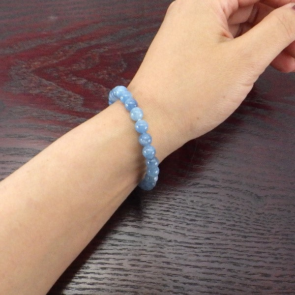 AAAA級 シャイニングアクアマリン ブレスレット 6mm 【高級ケース付き】