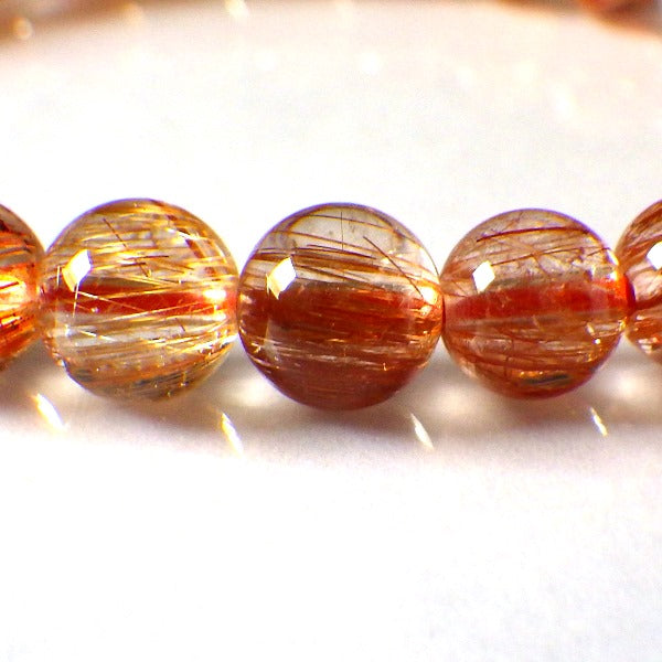 AA級 キャッツアイルチル クォーツ ブレスレット7mm(クリアタイプ