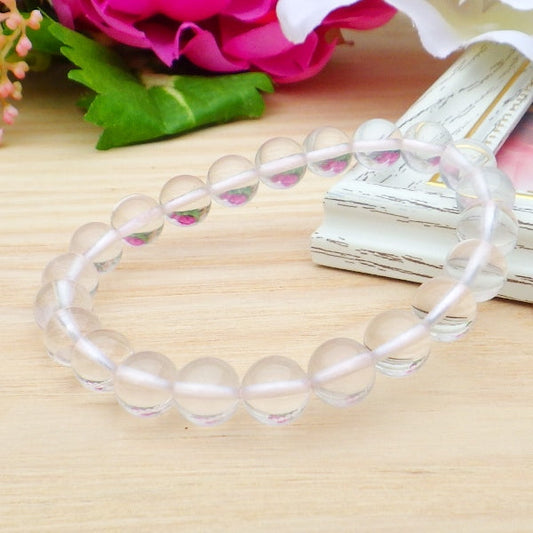 AAA級ローズクォーツブレスレット8mm 現物販売【巾着付き】