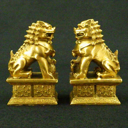 銅製 「北京獅子(一対)」