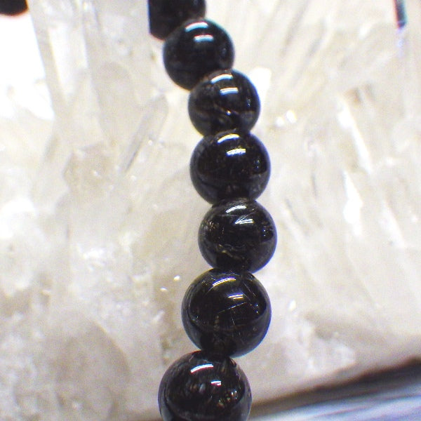 ブラックルチルクォーツ ブレスレット 6mm AAAA級【高級ケース付き