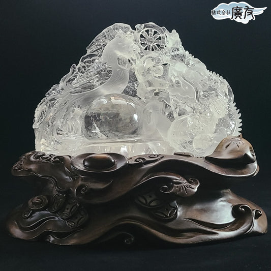 水晶招財大龍鳳(ケース付) 現物販売