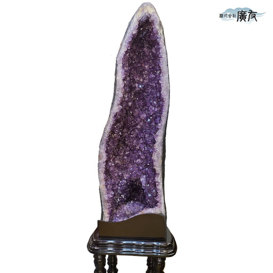 ブラジル産アメジストドーム(カペーラ)61.45kg(台付) 現物販売 (廣友)【新商品】