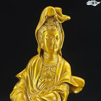 銅製「龍上観音」【再入荷新商品】