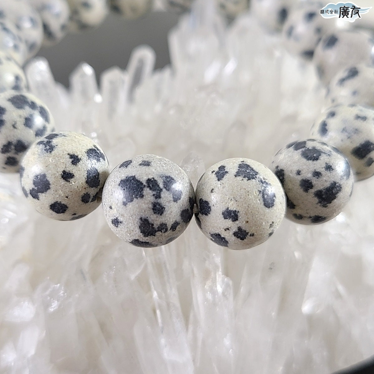 ダルメシアンジャスパーブレスレット10mm【巾着付き】