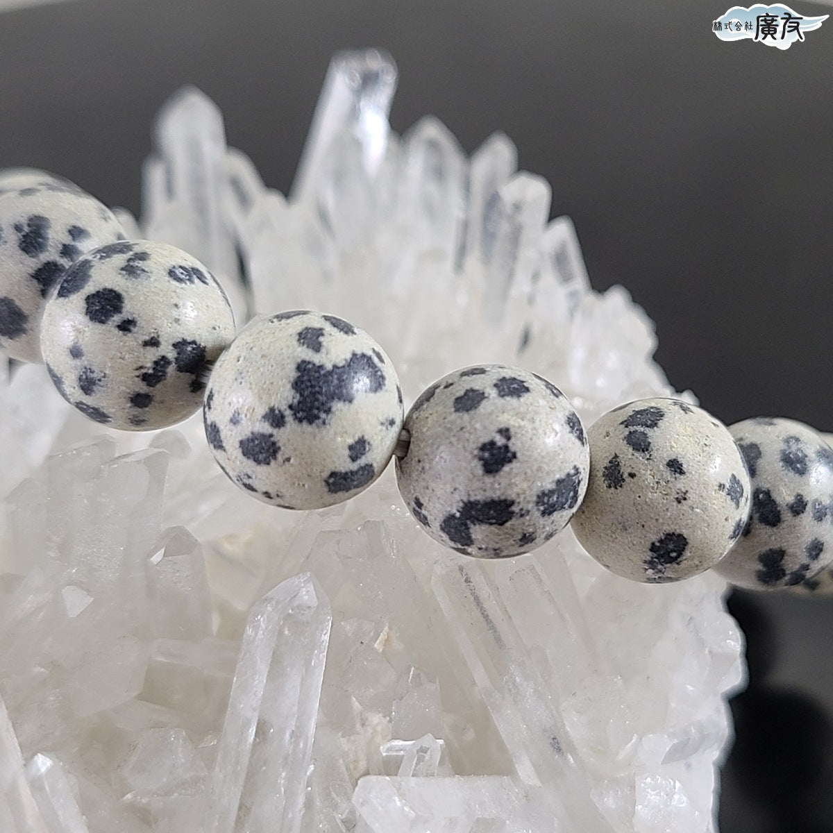 ダルメシアンジャスパーブレスレット10mm【巾着付き】