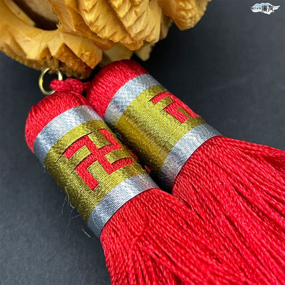中国結 双龍彫り天球(大)