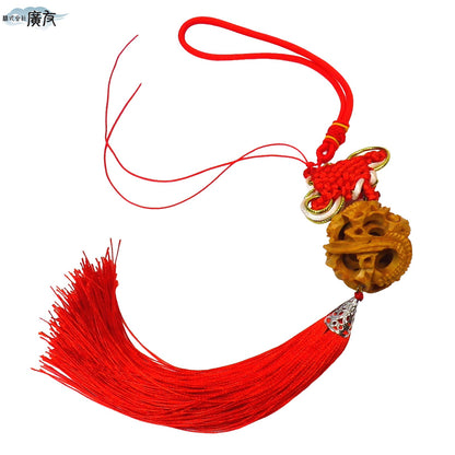 中国結 双龍彫り天球(小)