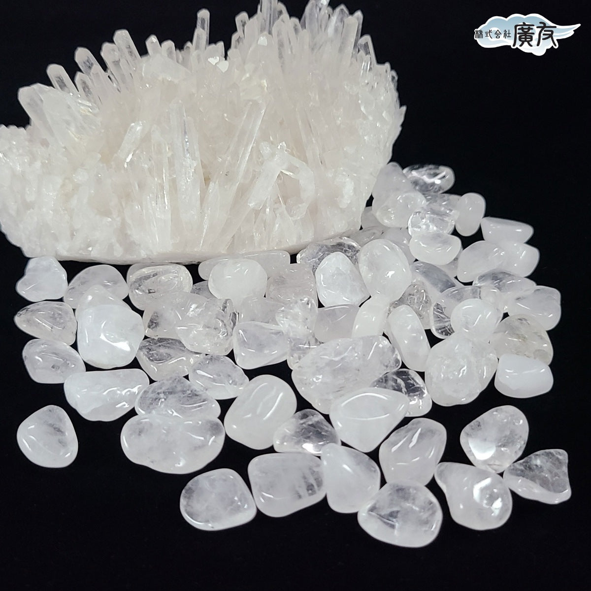 天然水晶　タンブル(中粒)（さざれ）（100g）