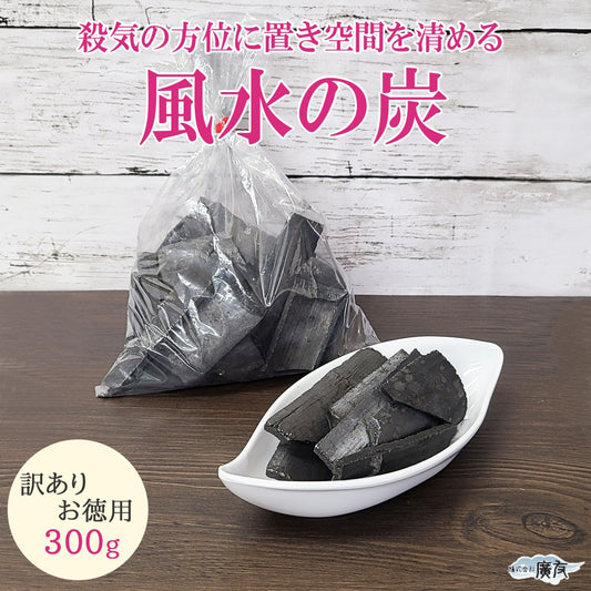 訳ありお徳用300g 殺気の方位に置き 空間を清める 風水の炭 返品交換不可●炭300g×1個●リーフ型容器×1個【新商品】
