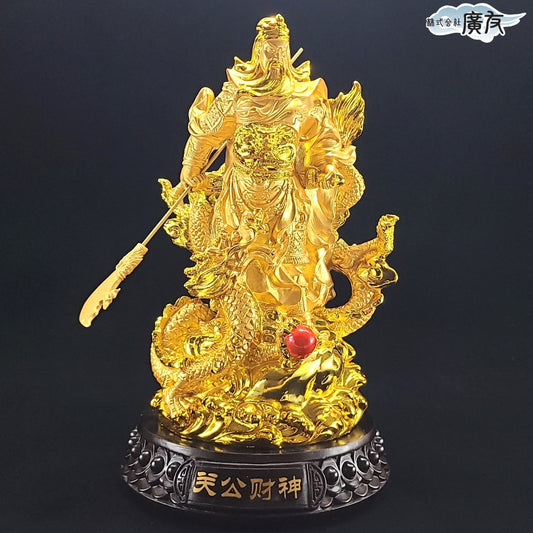 樹脂製 龍上関羽 大