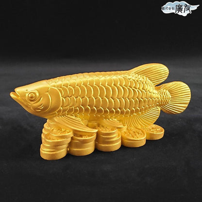 樹脂製 古代招財魚 アロワナ