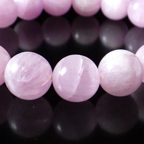 AAAA級クンツァイトブレスレット12mm【高級ケース付き】
