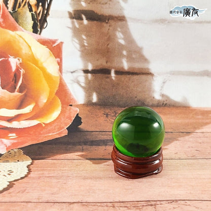 5個まとめ買いセット 合成クリスタル 30mm 丸玉 (6.エメラルド色)【新商品】
