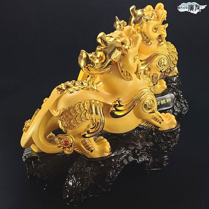 樹脂製 招財旺財ヒキュウ一対【新商品】