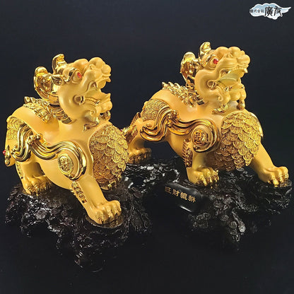 樹脂製 招財旺財ヒキュウ一対【新商品】