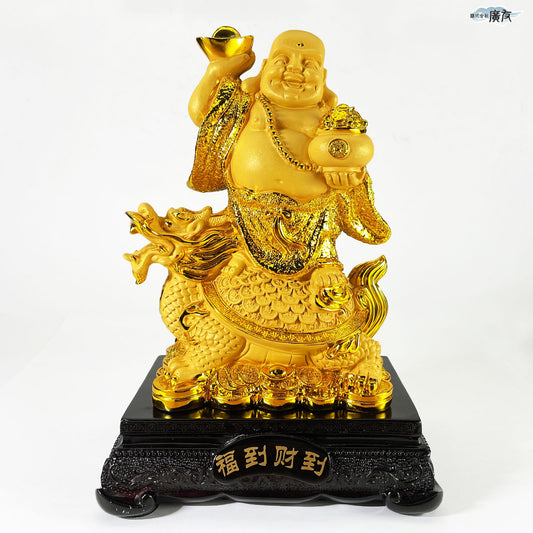 樹脂製 福到財到龍亀布袋(大)【新商品】