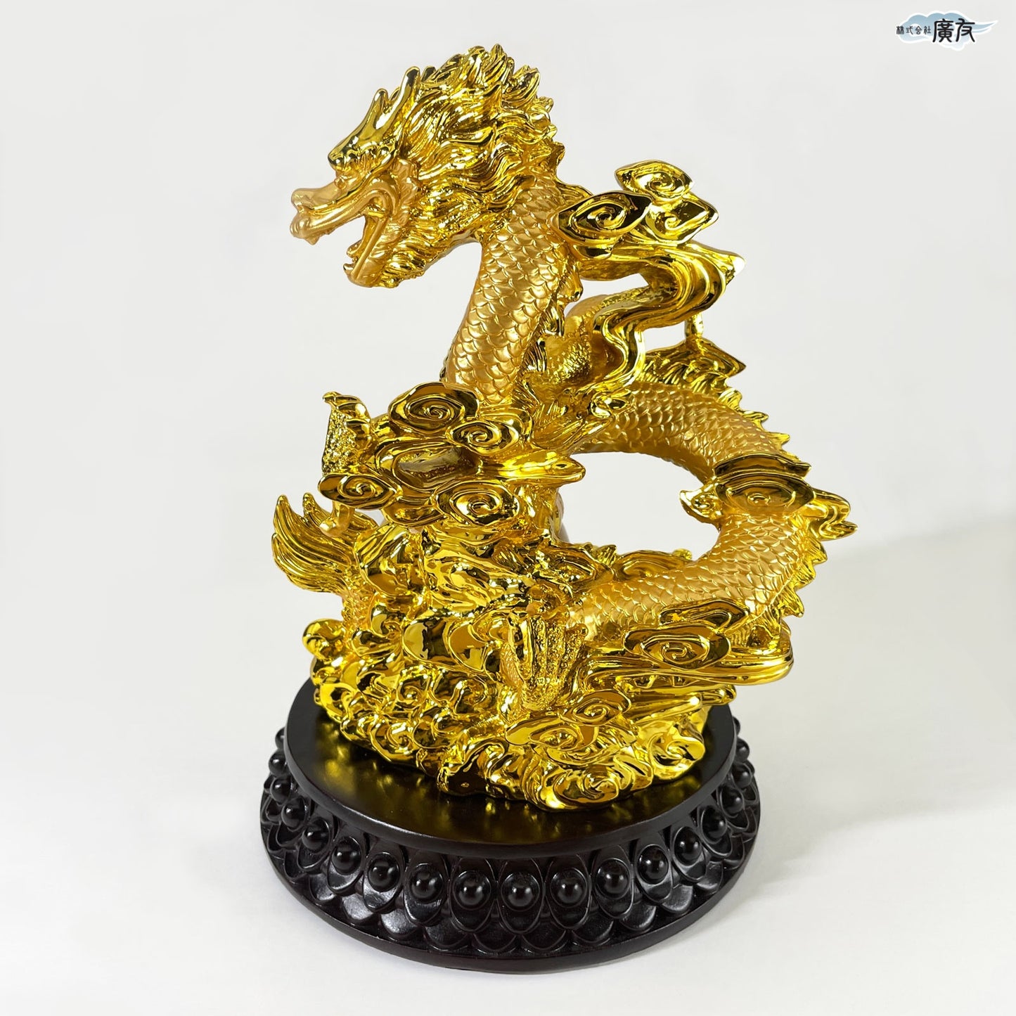 樹脂製 富甲天下財盆龍