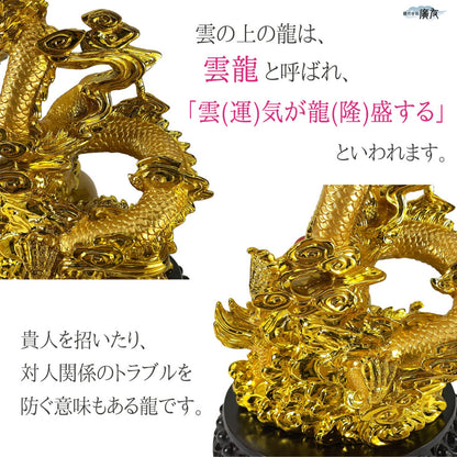 樹脂製 富甲天下財盆龍