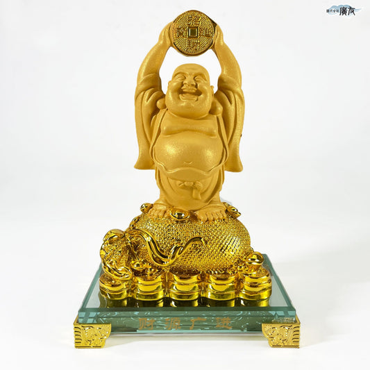 ハッピーブッダ 財源広進布袋(砂金色) 12番【新商品】