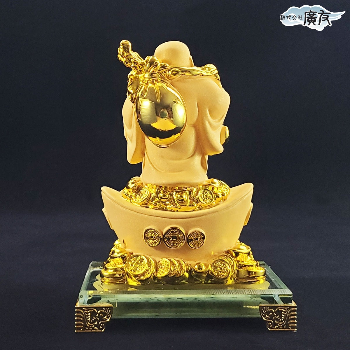 樹脂製 招財進宝布袋(砂金色)14番【新商品】