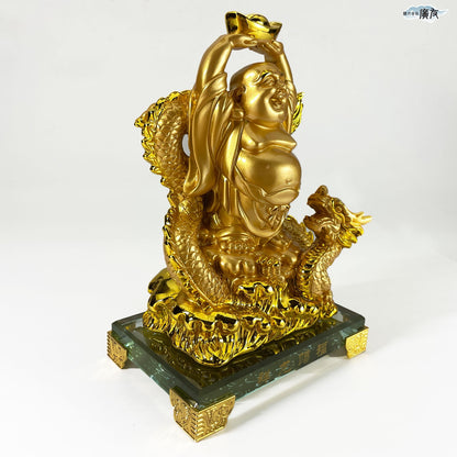 ハッピーブッダ 祥龍賜福布袋(金色) 15番【新商品】