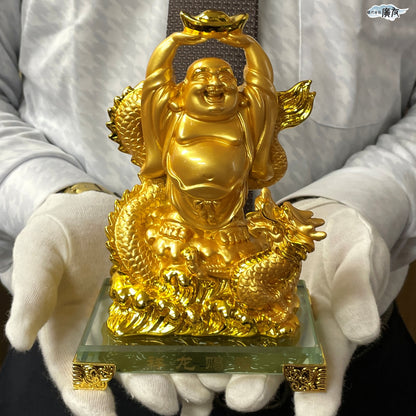 ハッピーブッダ 祥龍賜福布袋(金色) 15番【新商品】