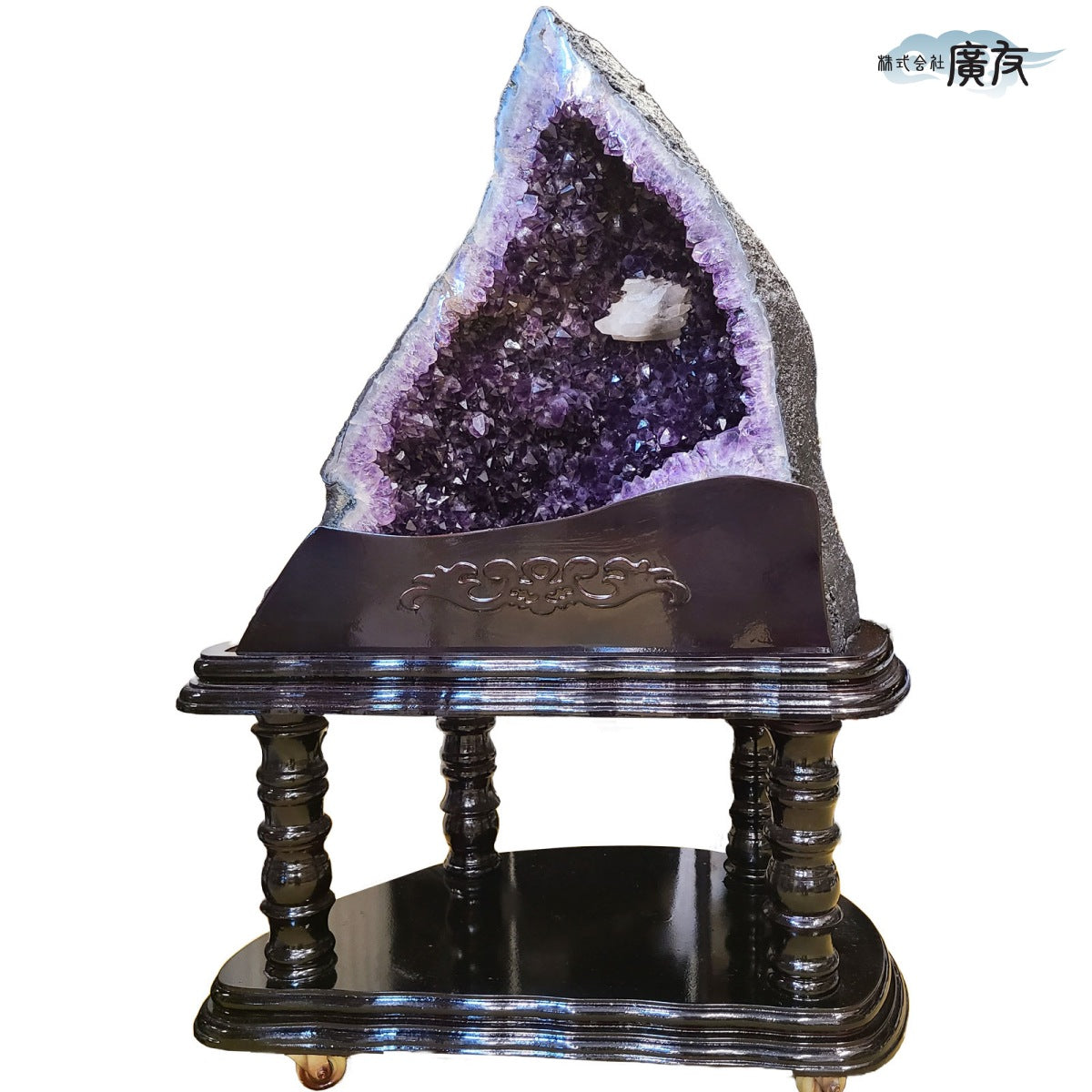 ブラジル産アメジストドーム(カペーラ)109kg(台付) 現物販売 (廣友)【新商品】
