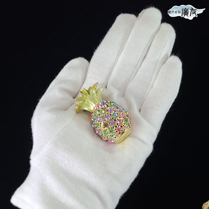 ラインストーン パイナップル 虹色 小【新商品】