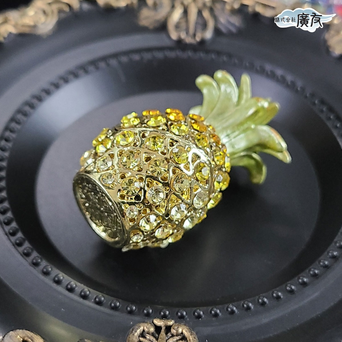 ラインストーン パイナップル 金色 小【新商品】