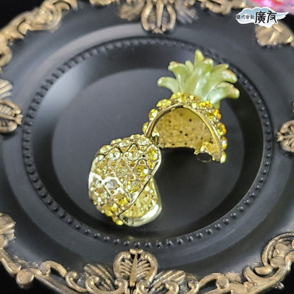 ラインストーン パイナップル 金色 小【新商品】