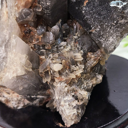 モリオン 黒水晶 原石910g 台付き 現物販売【新商品】