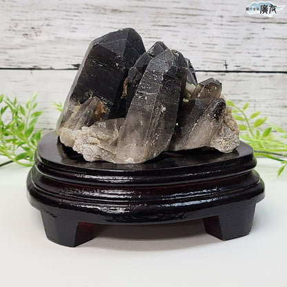 モリオン 黒水晶 原石919g 台付き 現物販売【新商品】