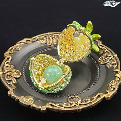 ラインストーン パイナップル 緑色 中【新商品】