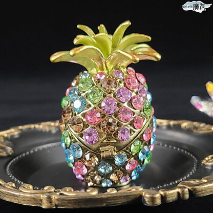 ラインストーン パイナップル 虹色 中【新商品】