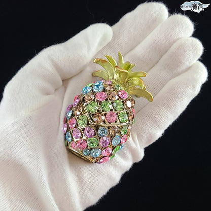 ラインストーン パイナップル 虹色 中【新商品】