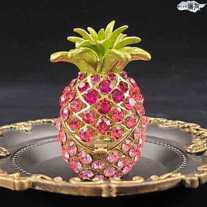 ラインストーン パイナップル ピンク色 中【新商品】
