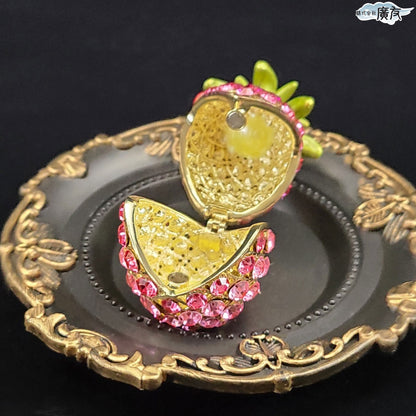 ラインストーン パイナップル ピンク色 中【新商品】