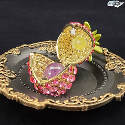 ラインストーン パイナップル ピンク色 中【新商品】