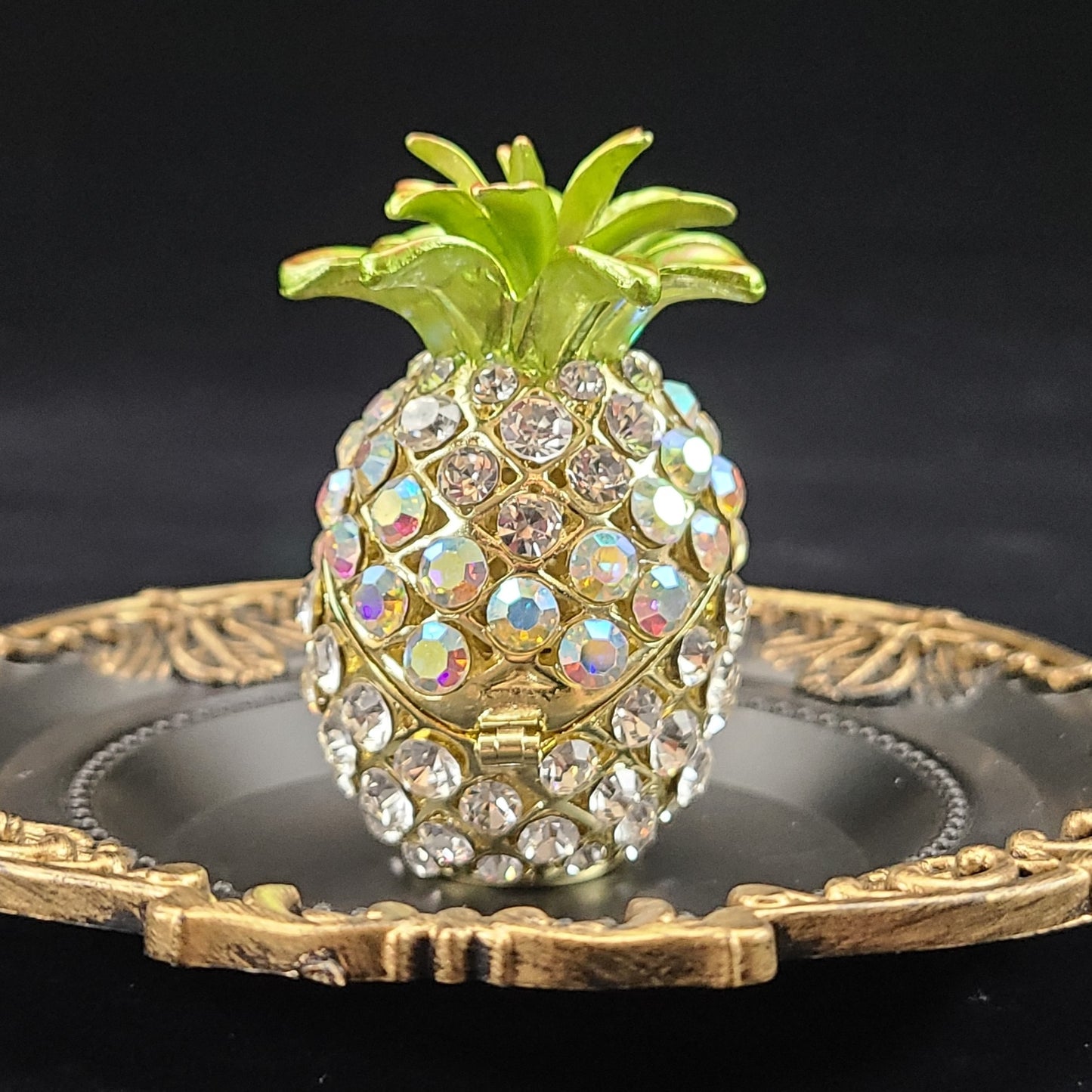 ラインストーン パイナップル 白色 中【新商品】