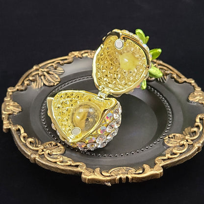 ラインストーン パイナップル 白色 中【新商品】