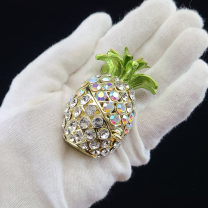 ラインストーン パイナップル 白色 中【新商品】