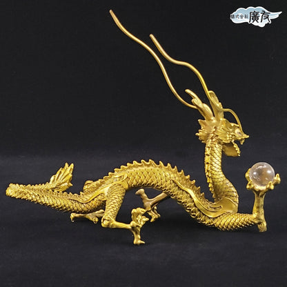 銅製　願い龍（大）【選べる宝珠1個付】【再入荷新商品】
