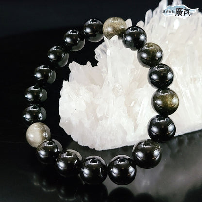 AA級オブシディアン(黒曜石)ブレスレット10mm【紙箱付き】