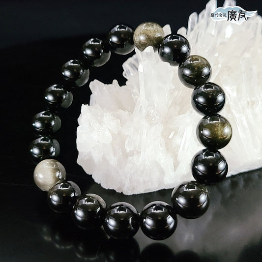 AA級オブシディアン(黒曜石)ブレスレット10mm【紙箱付き】